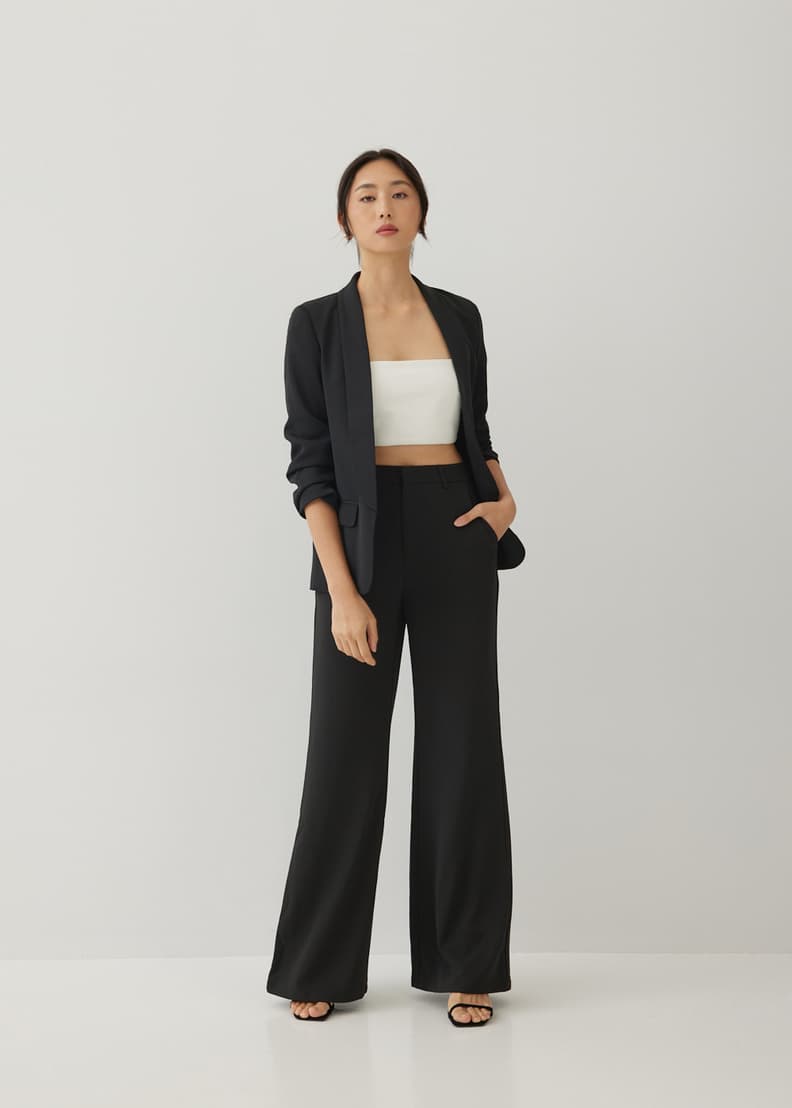 Straight collar blazer online