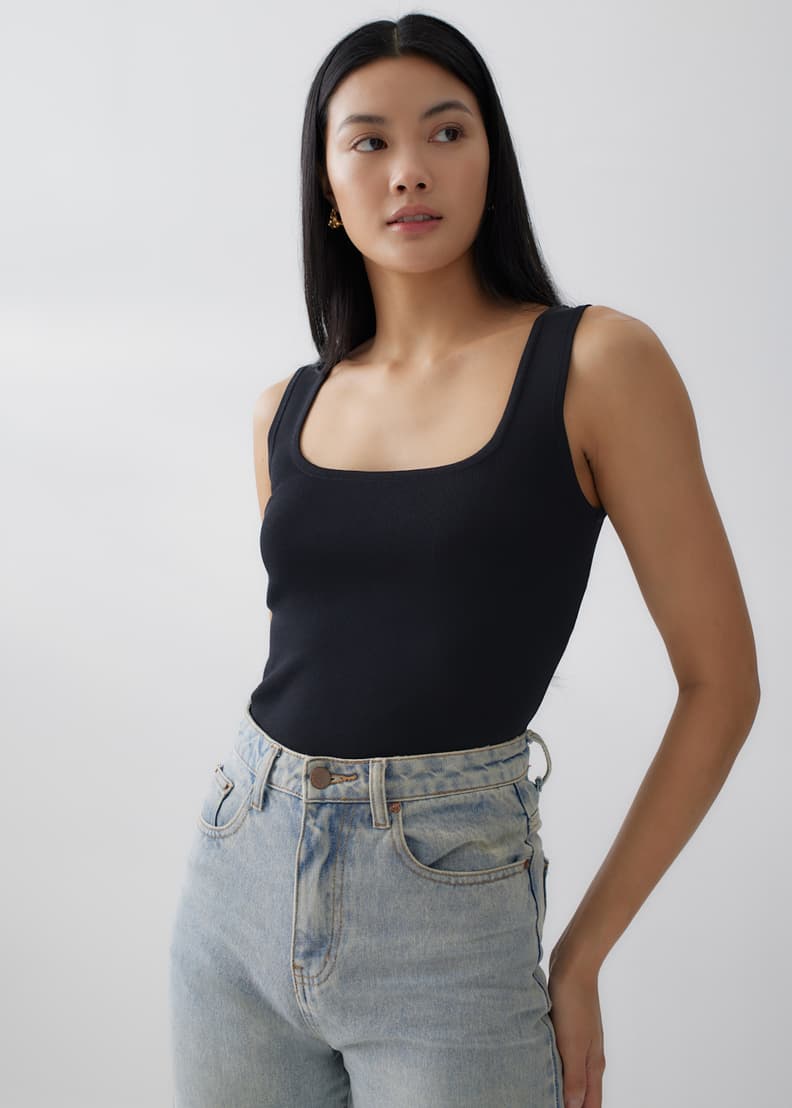 Quincy Square Neck Knit Tank