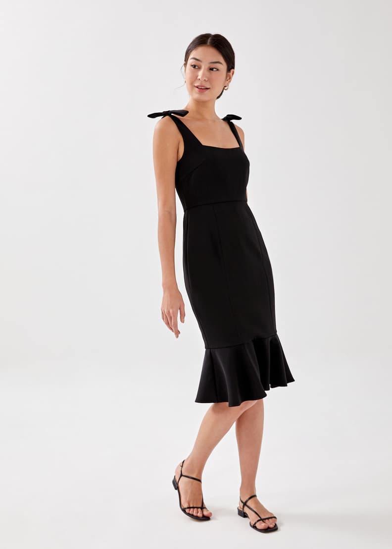 Buy Adalee Ruffle Midi Trumpet Dress Love Bonito Shop Women s
