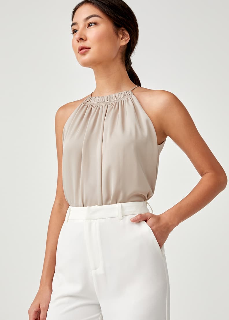 Halter neck 2025 satin top