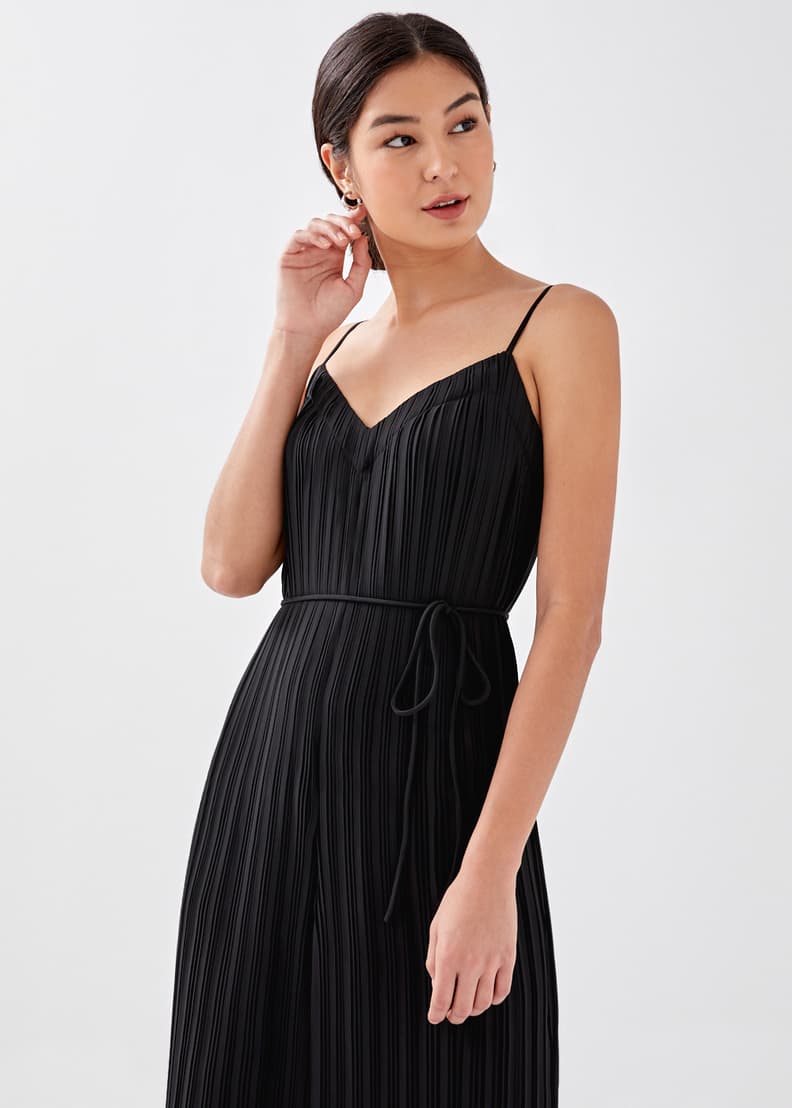 韓国商品/POETO Jam pleats halter dress KOJOOIN Women's Plus Size Halter Neck Sleeveless Pleated