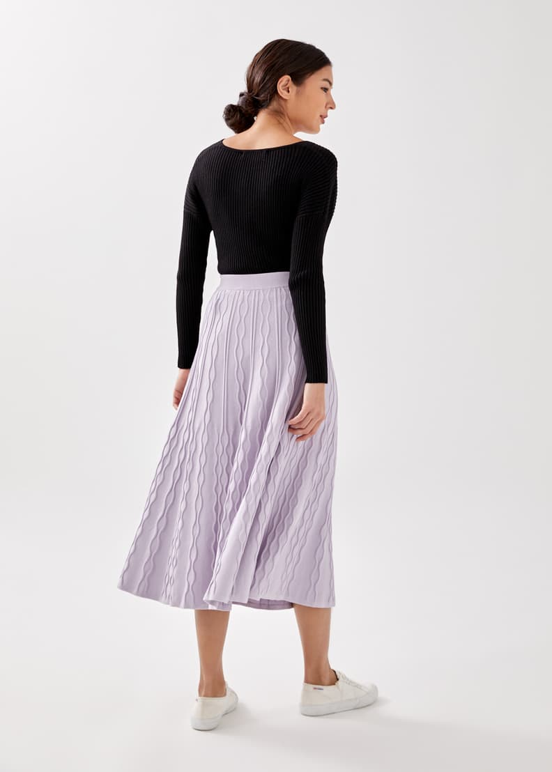 Clemence Cable Knit Midaxi Skirt | Love, Bonito SG