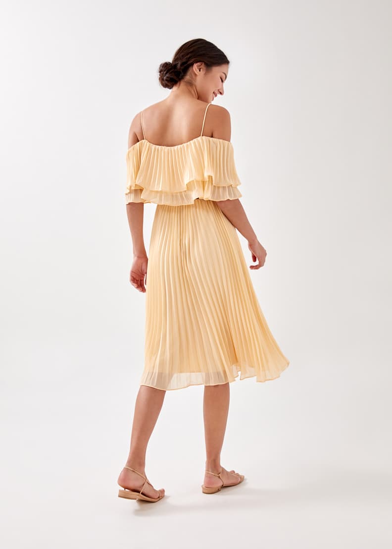 Love fire pleated midi dress hotsell