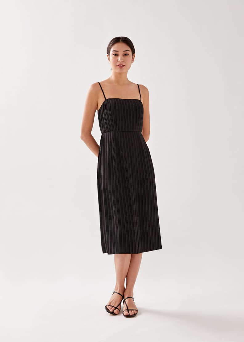Pleated cami sale dress vince