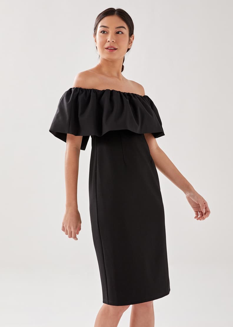 Lennox Off Shoulder Midi Dress Love Bonito US