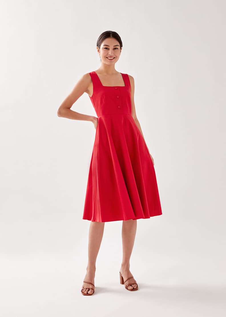 Roselynn Textured Midi Dress