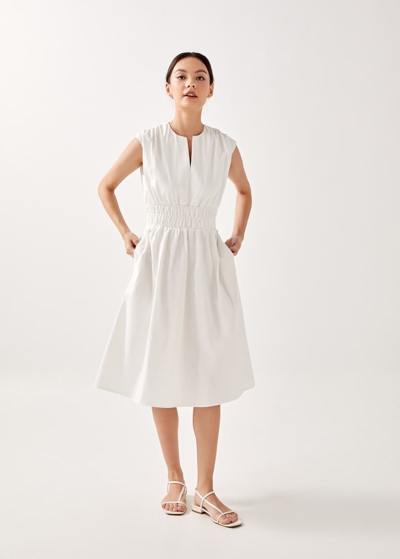 Buy Lucianne Smocked Midi Dress @ Love, Bonito Singapore | Shop Women's ...