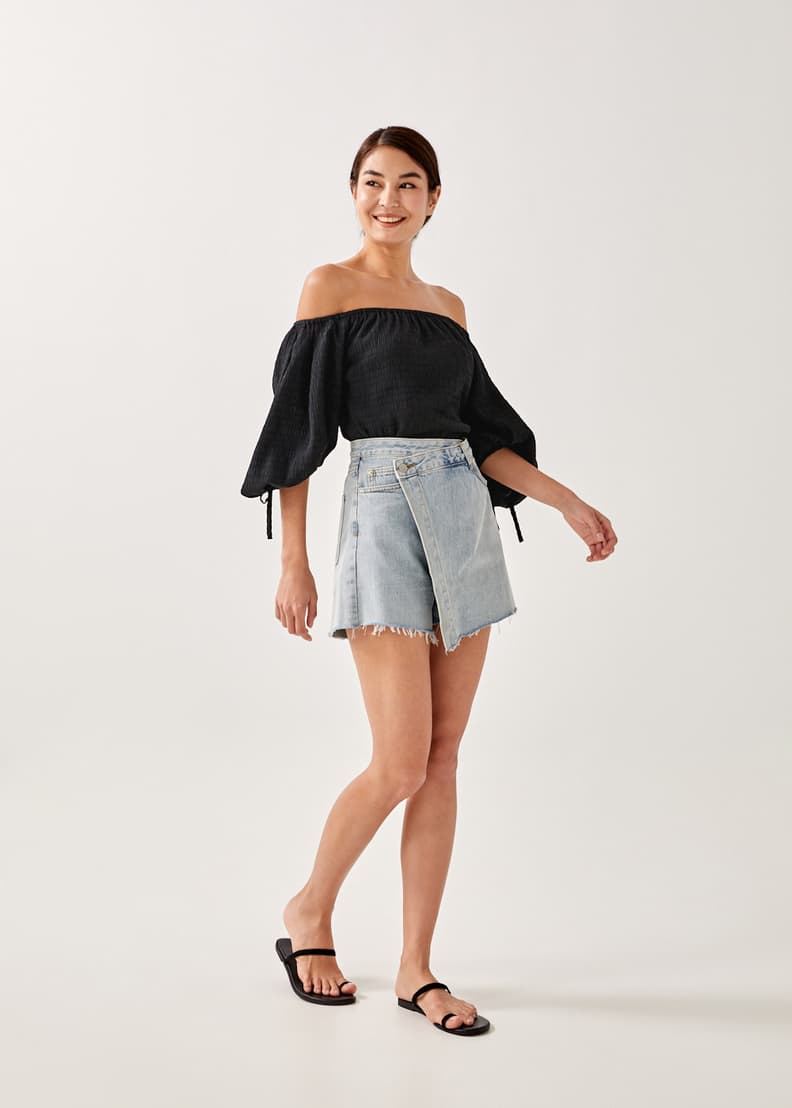 Buy Amarli Crinkled Off Shoulder Top Love Bonito Singapore