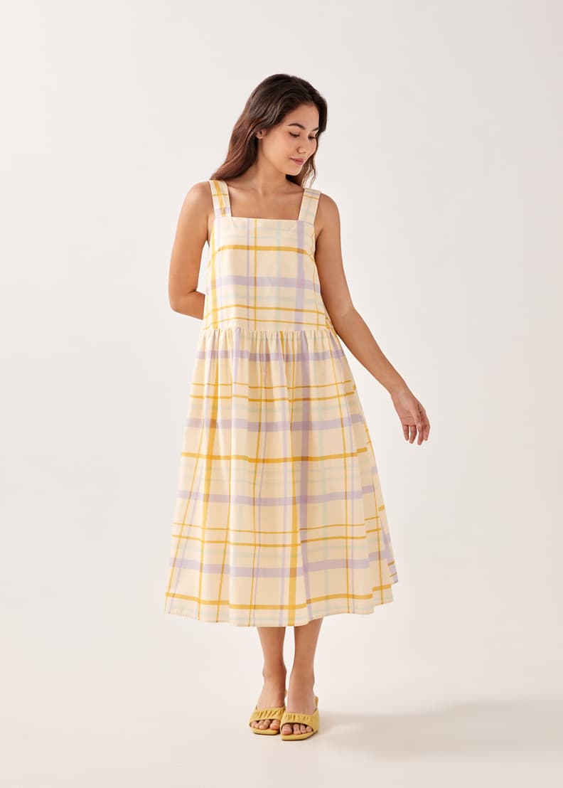 Faerie Gingham Dropwaist Maxi Dress