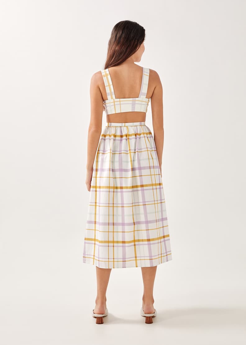 Gingham overall clearance skirt