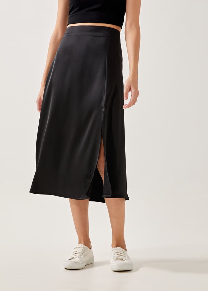Elastic waist deals slip skirt