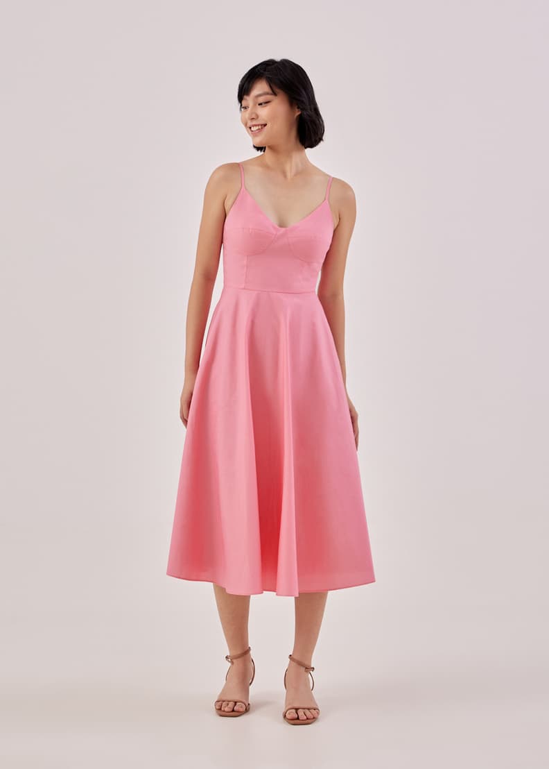 Kalysta Padded Bustier Fit Flare Dress