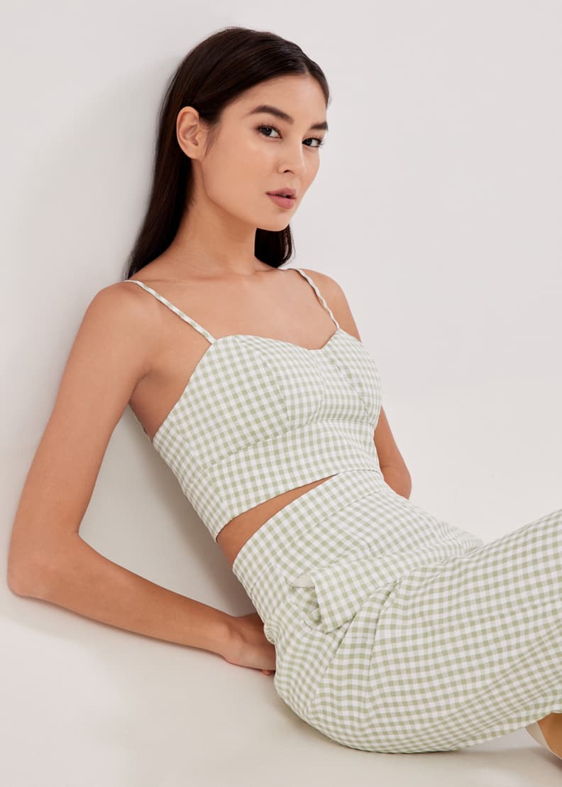 Gingham bustier hot sale
