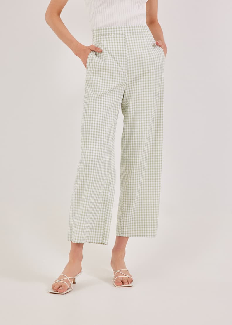 Gingham ankle store pants