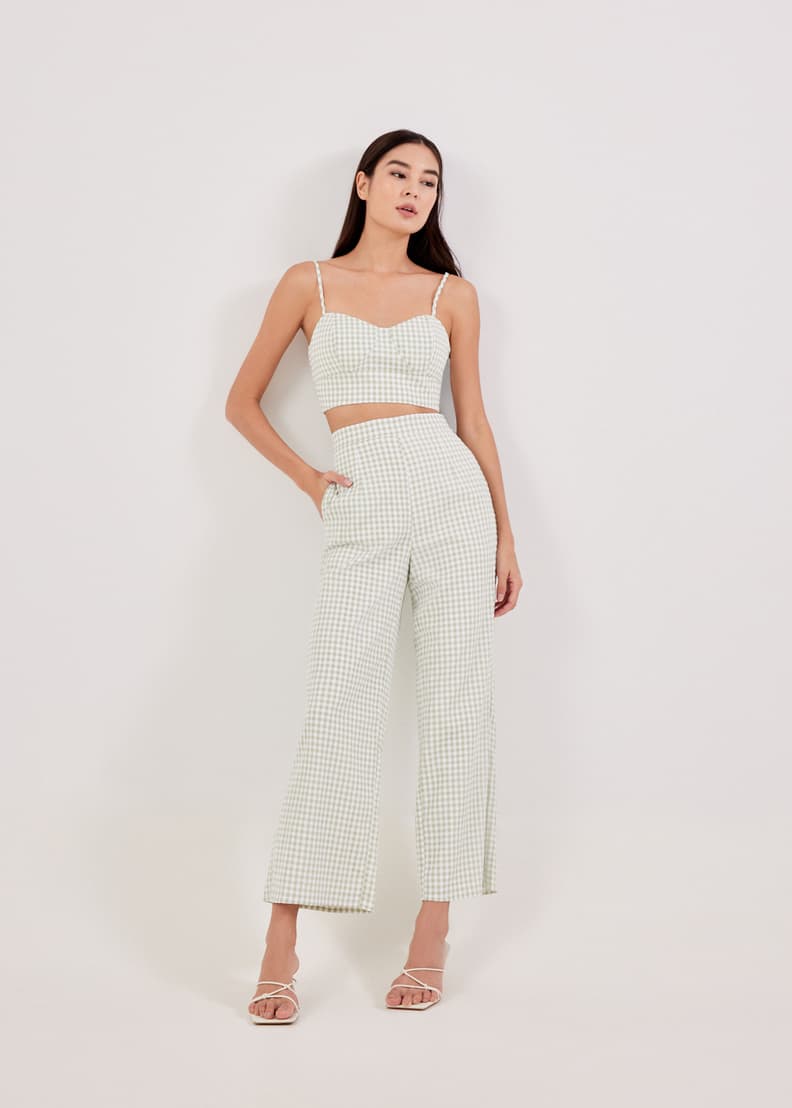 Gingham hotsell cropped pants