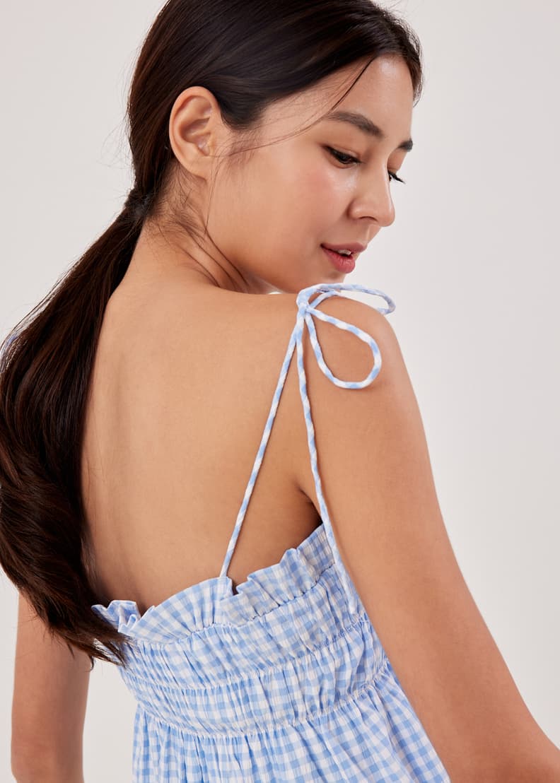 Lacie Tie Shoulder Smocked Top