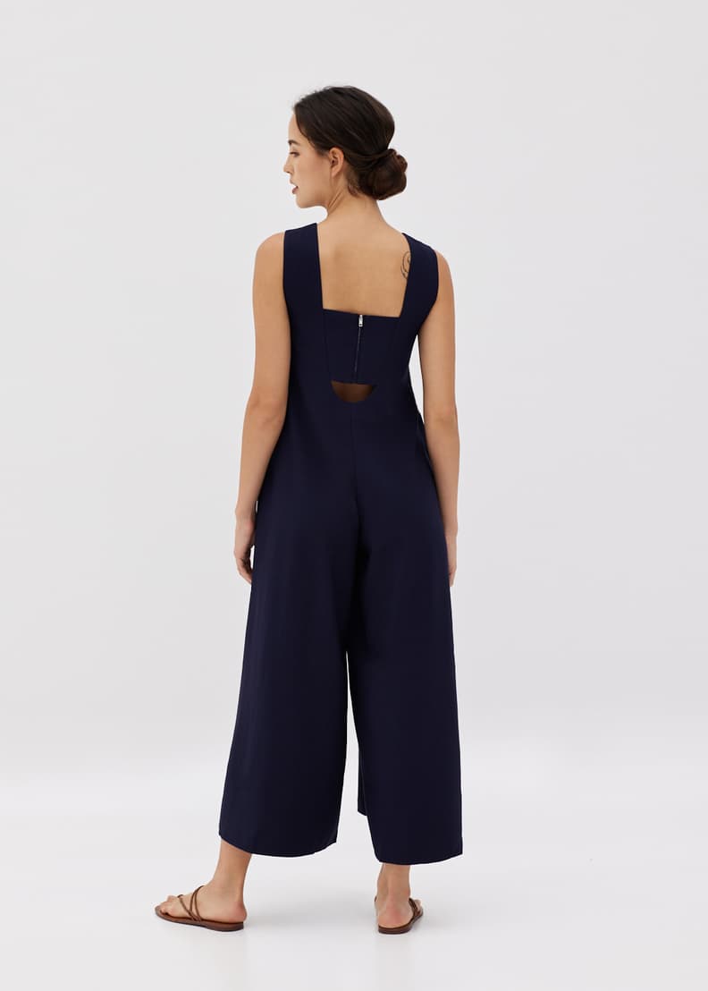 Warehouse sales navy jumpsuit