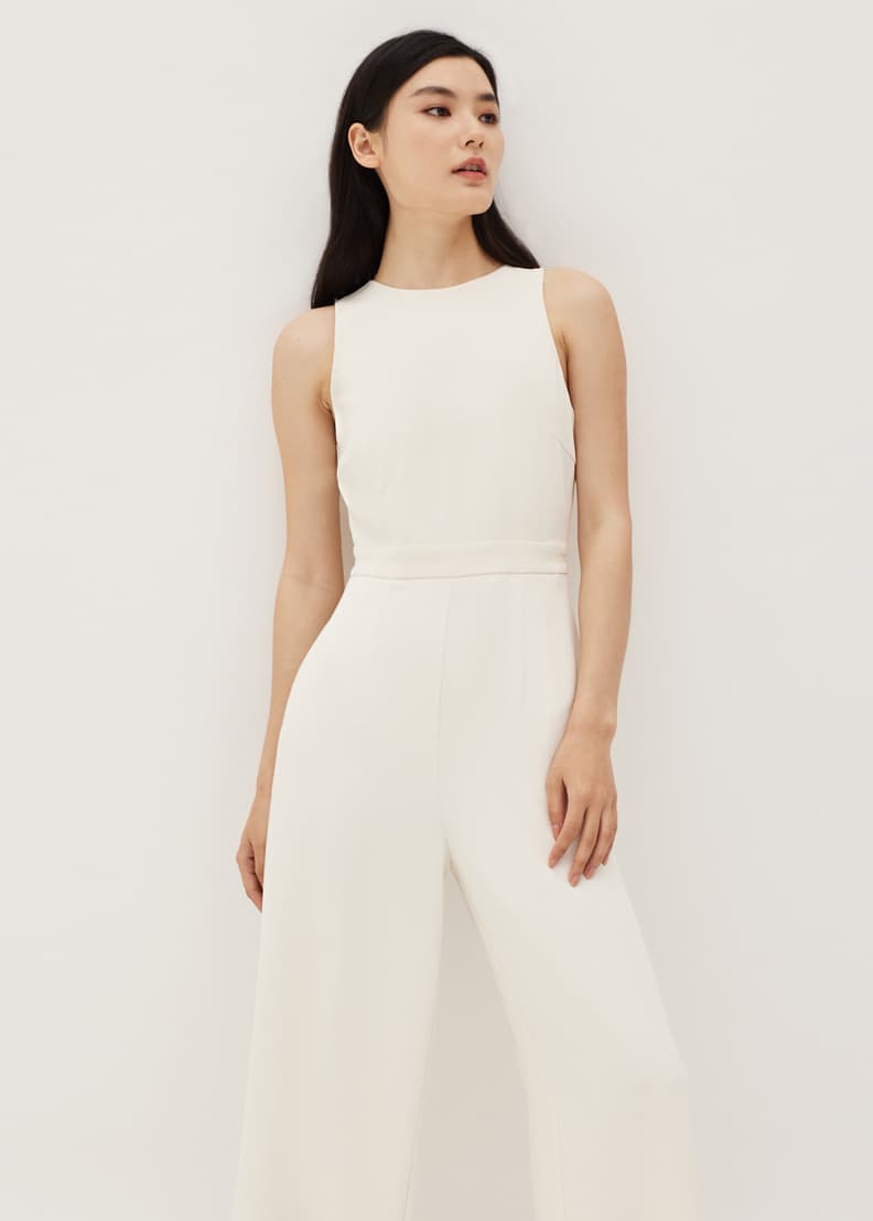 Elivia Wide Leg Tie Back Jumpsuit Love Bonito US