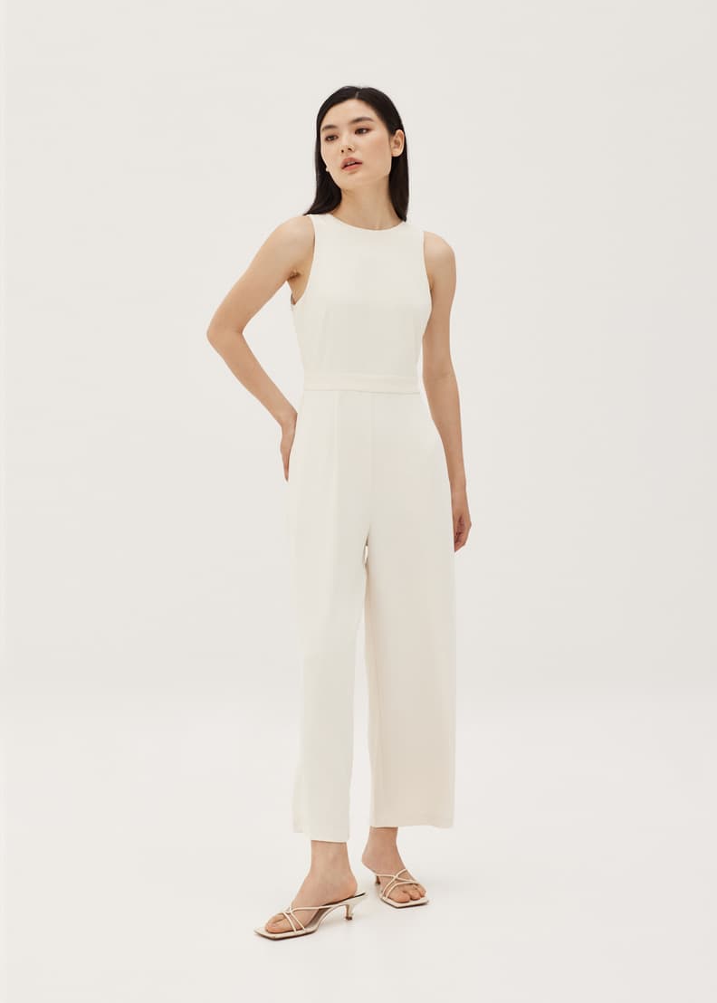 Jumpsuit with shop tie back