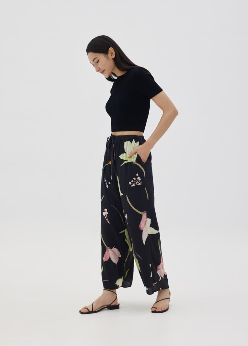 Pelicia Elastic Lounge Pants in Renewed Blooms