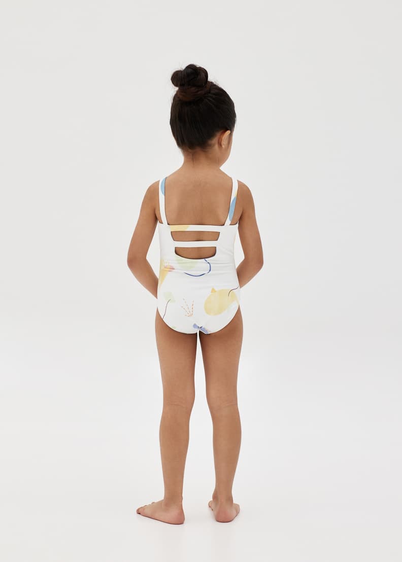 Elara Double Strap Low Back Swimsuit in Summer Playthings