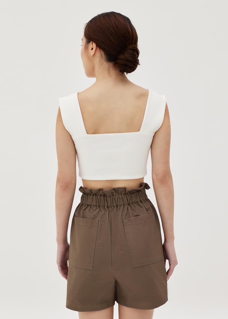 Zielle Padded Square Neck Crop Tank | Love, Bonito US