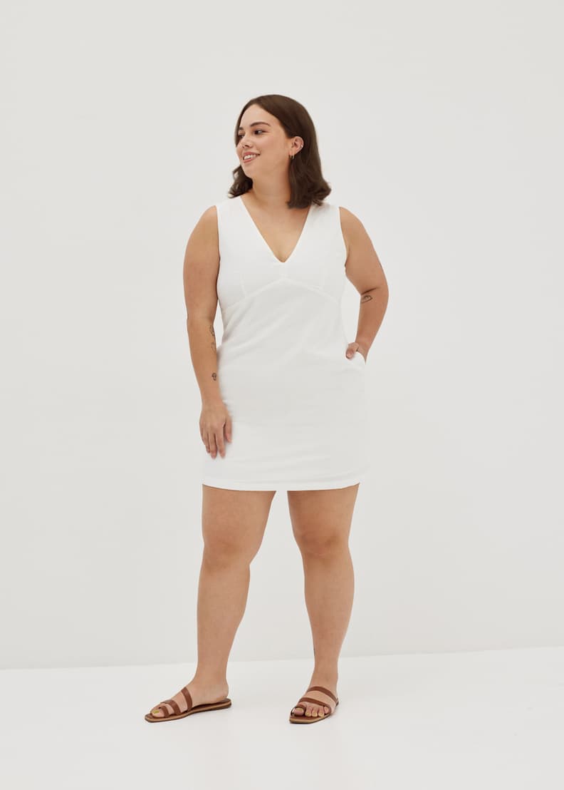White shift clearance dress plus size