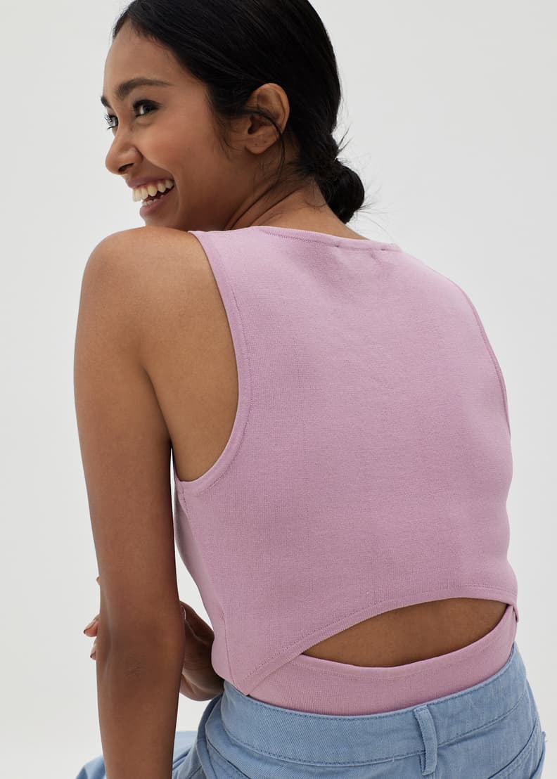 Tank top with back cut out discount