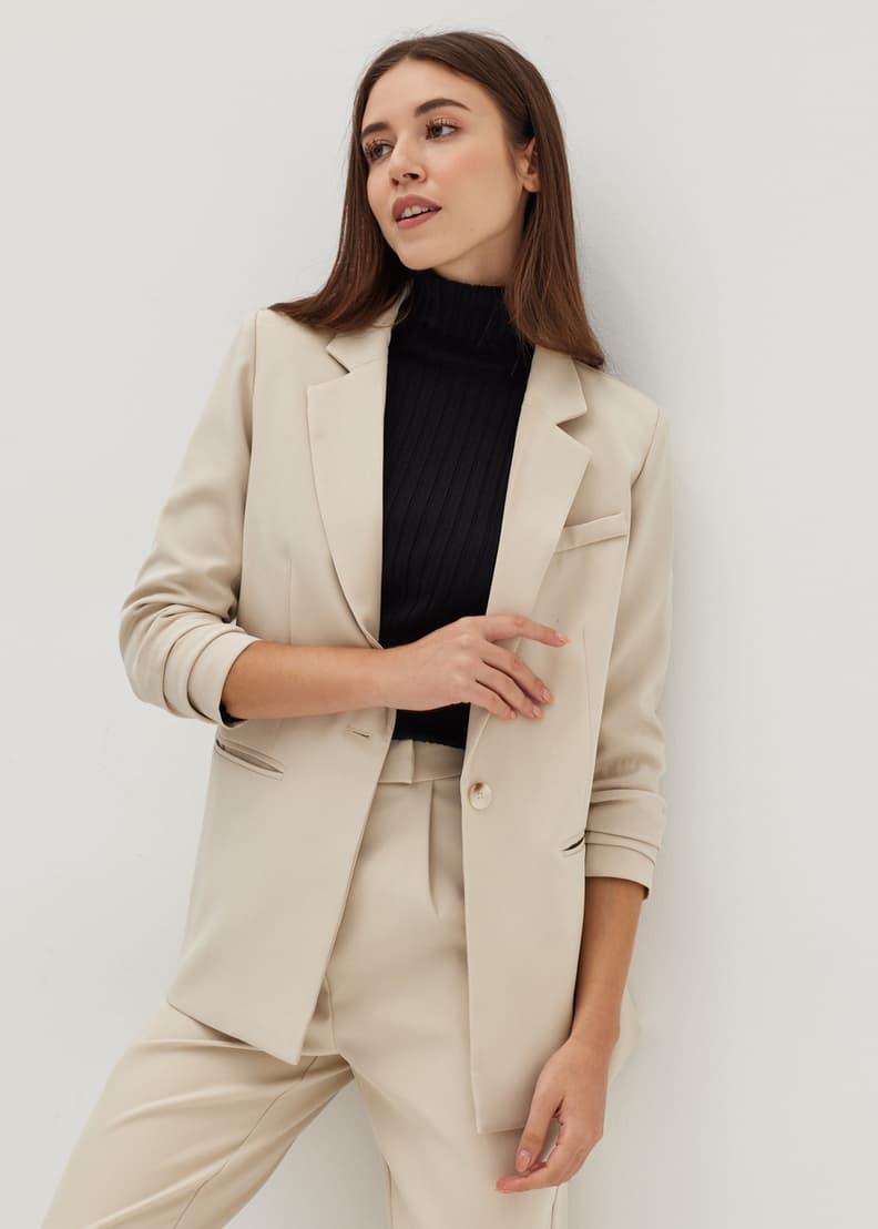 Buy Haidyn Notch Lapel Relaxed Blazer Love Bonito Singapore