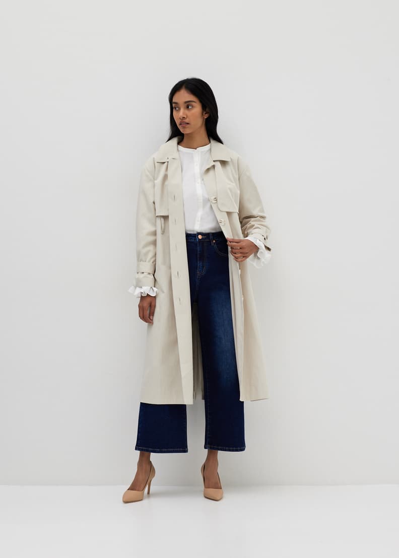 White pvc hotsell trench coat