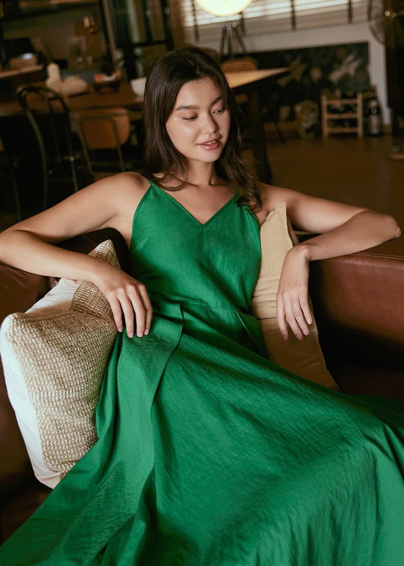 Fit and flare slip dress discount