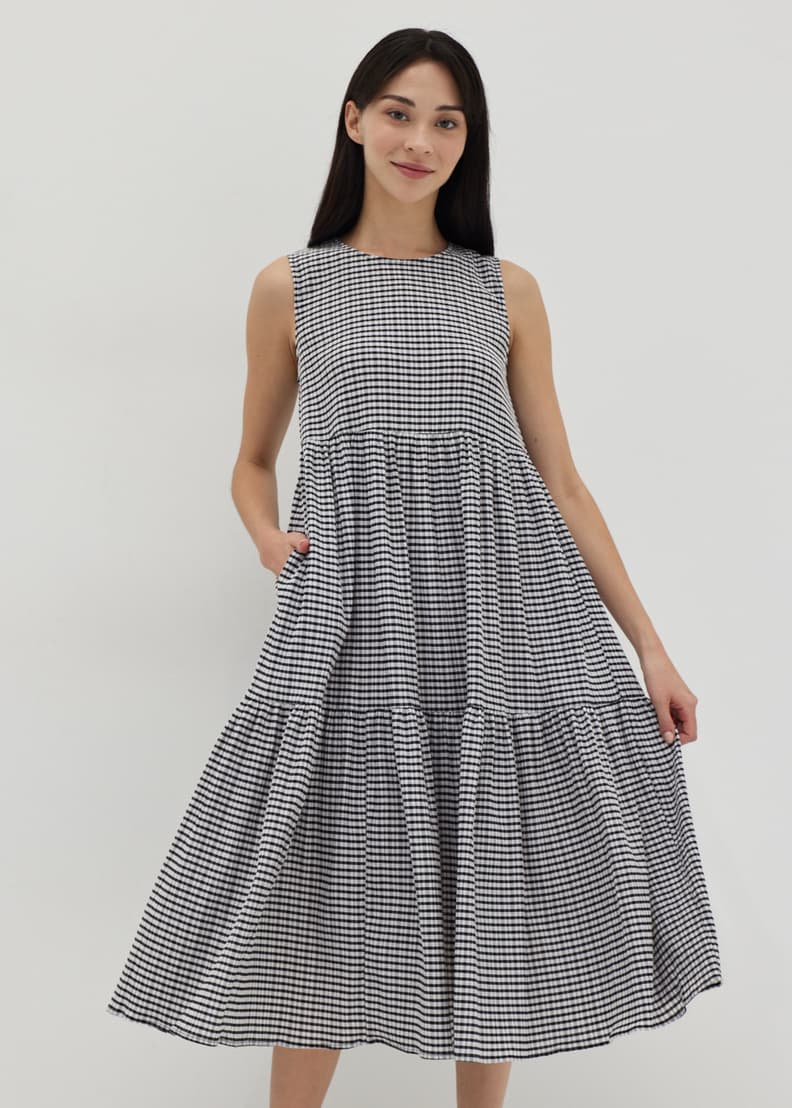 Buy Aleah Gingham Tiered Flare Dress @ Love, Bonito Hong Kong | Shop  Women'S Fashion Online | Love, Bonito Hk
