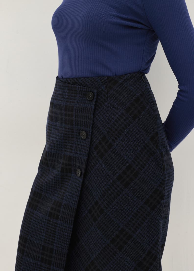 Aurinda Plaid Asymmetrical Pencil Skirt Love Bonito US