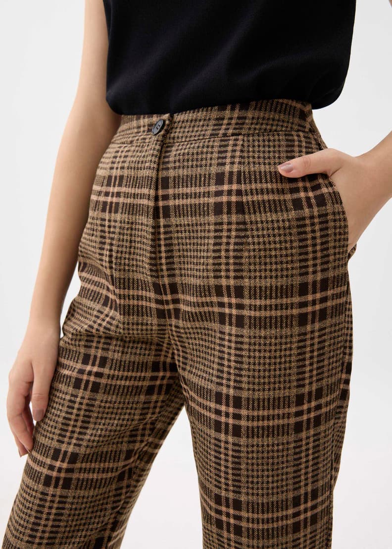 Plaid peg pants cheap