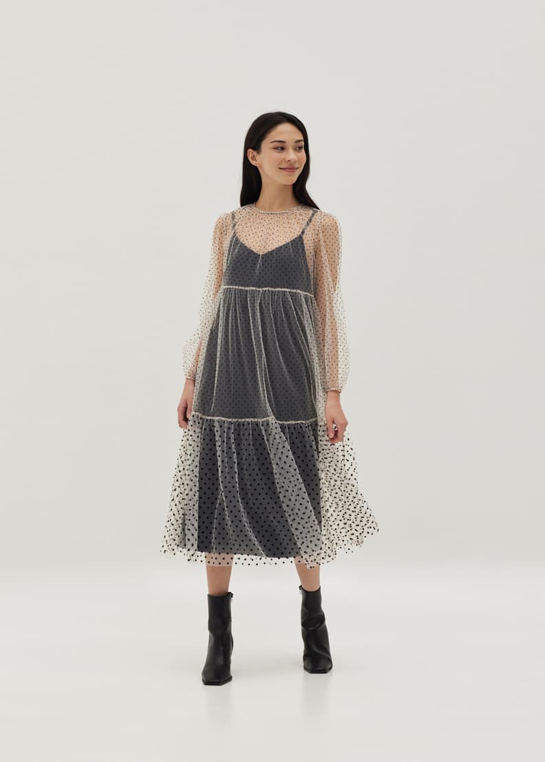 Tulle polka dot dress 2025