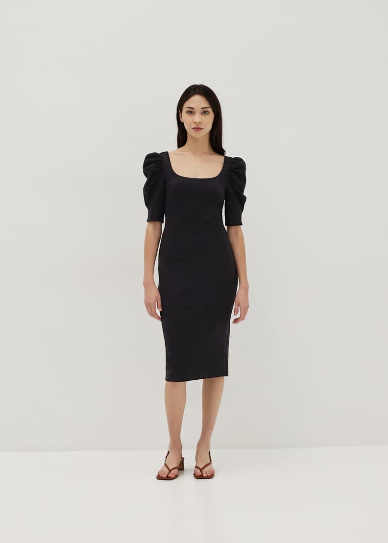 Square neck sale bodycon dress