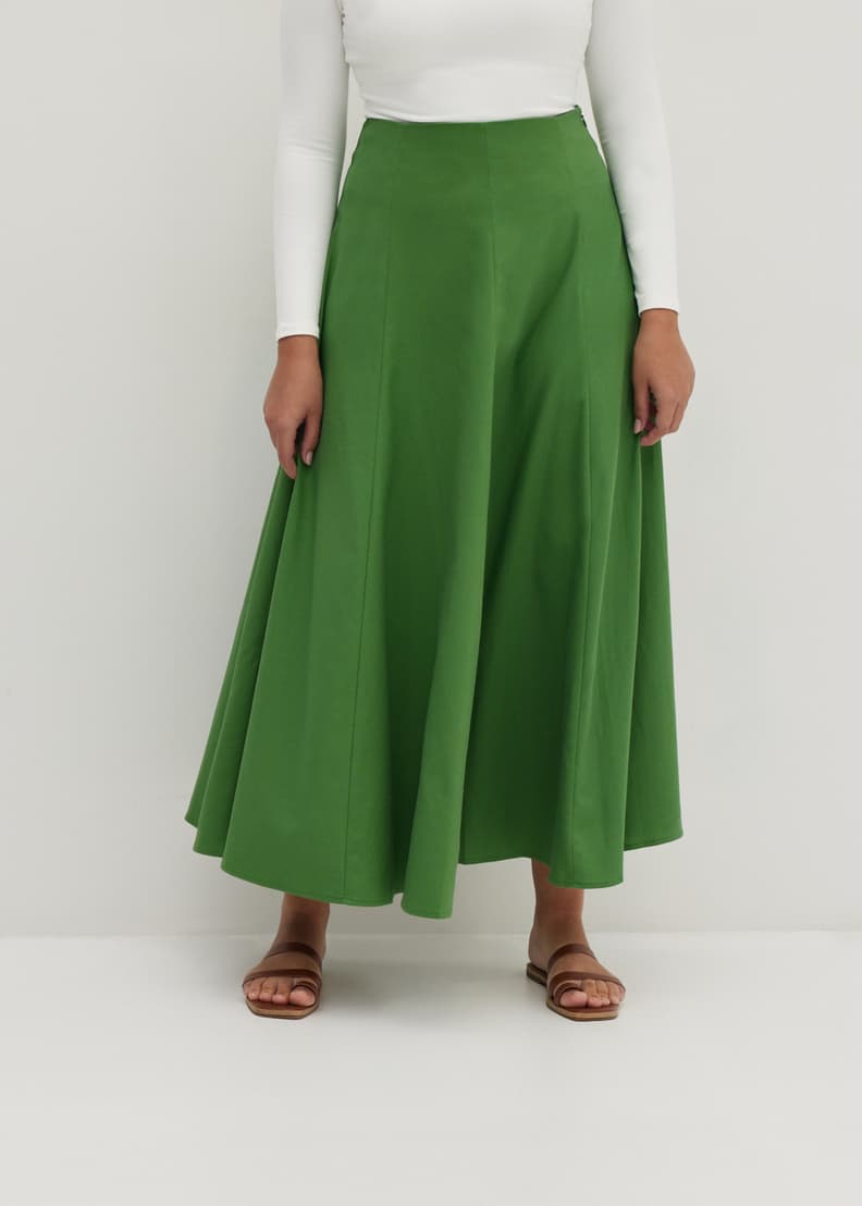 Shop Ovidia Linen Fit and Flare Skirt Love Bonito SG