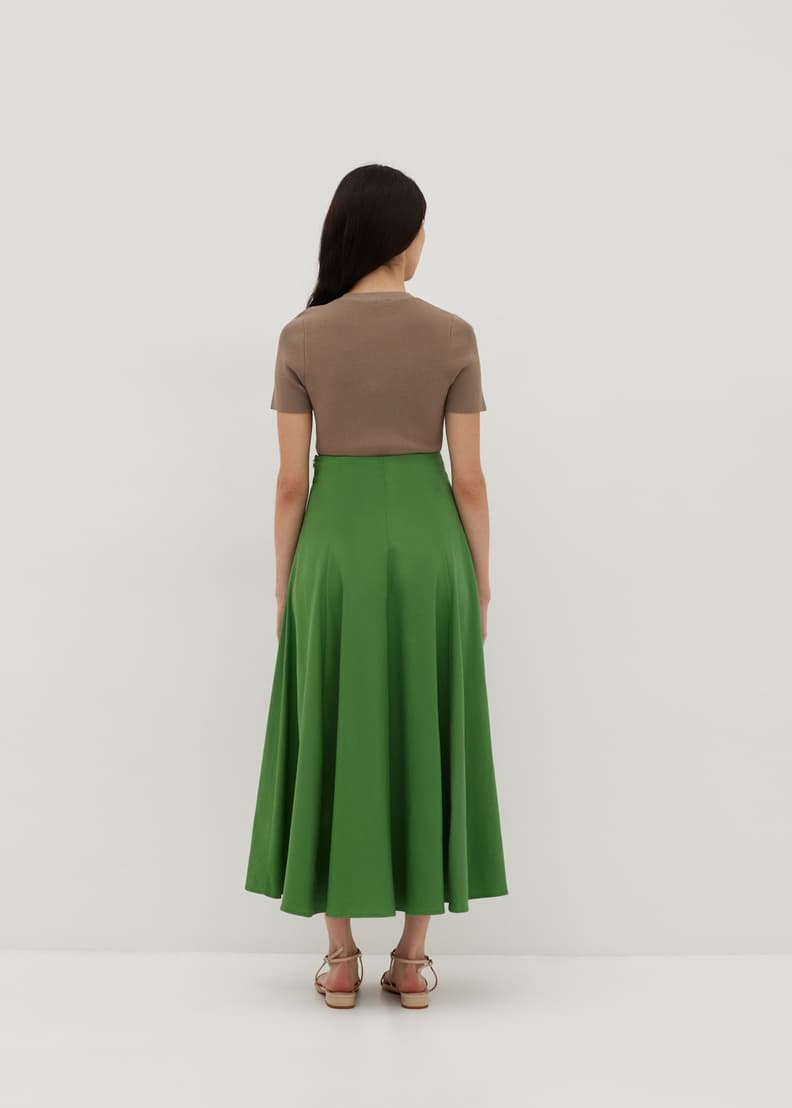 Fit and flare skirt midi hot sale
