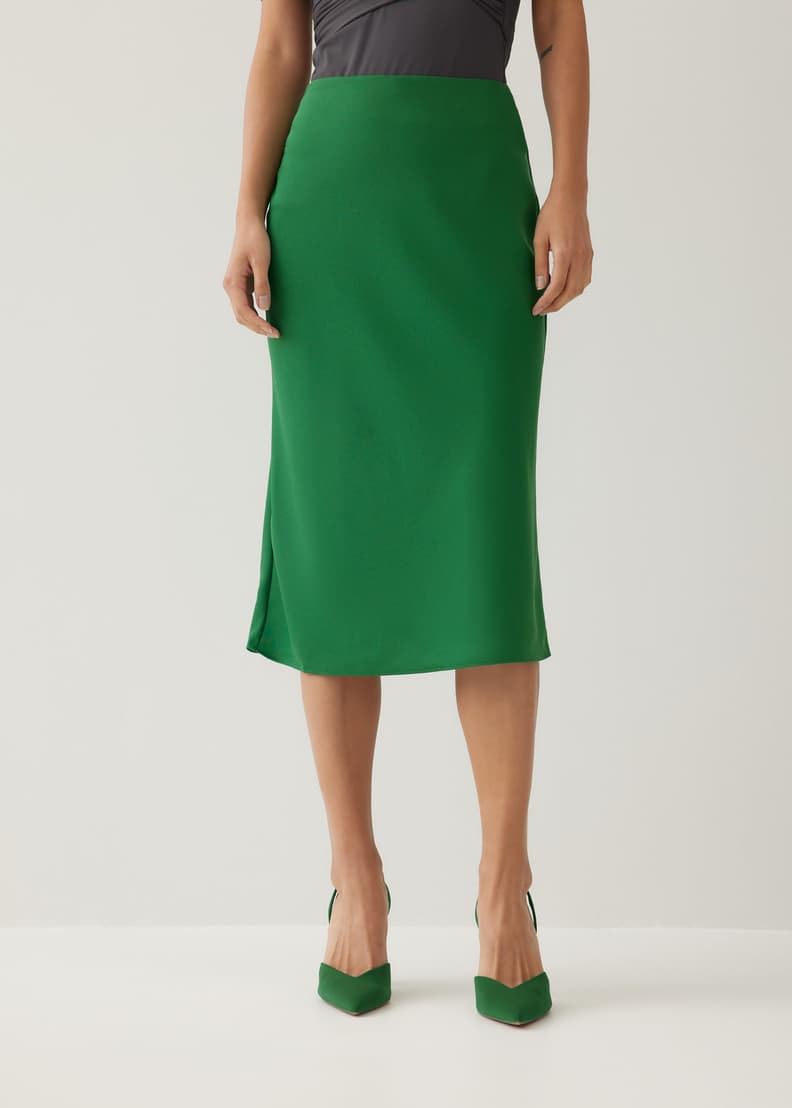 Pencil skirt cut top on the bias