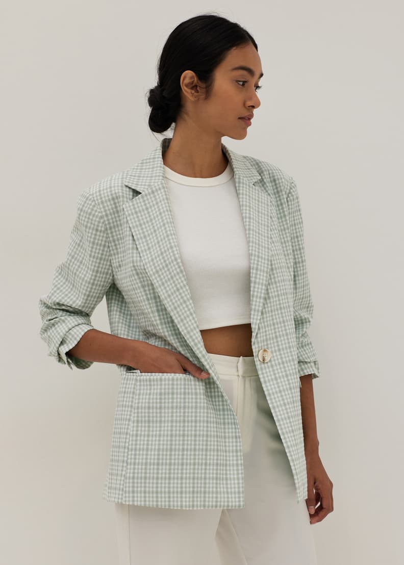 White check clearance blazer