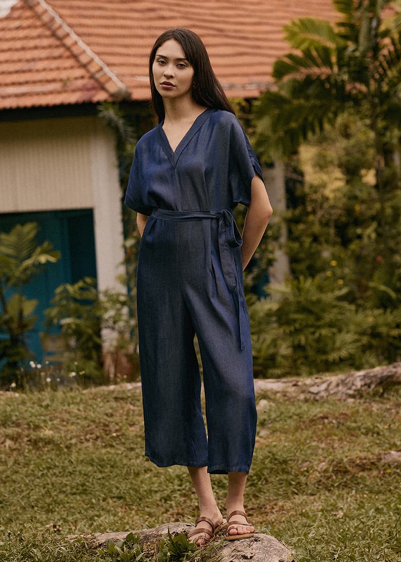 Buy Callie Chambray Jumpsuit Love Bonito Malaysia Shop
