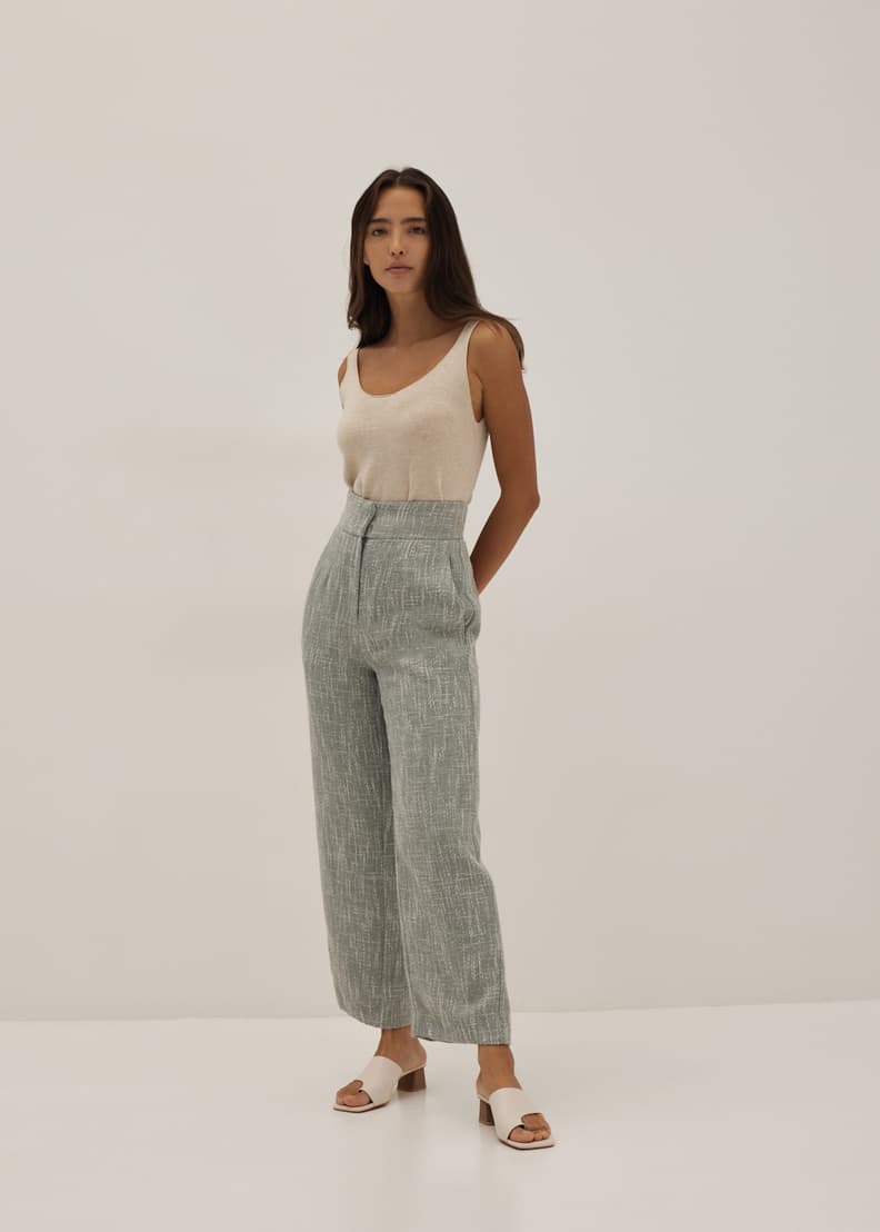 Bexley Tweed Straight Leg Pants