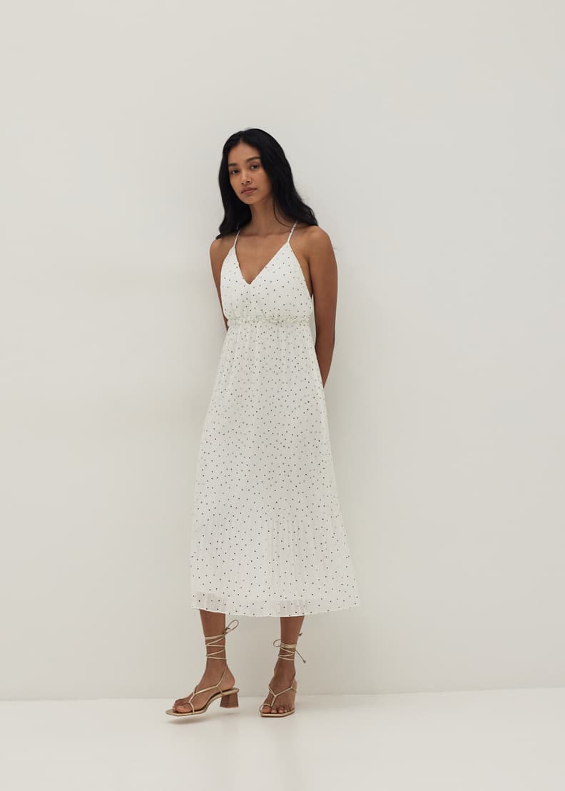 White polka discount dot dress h&m