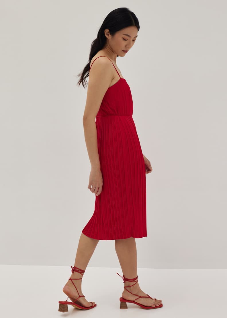 Hattie Pleated Column Dress