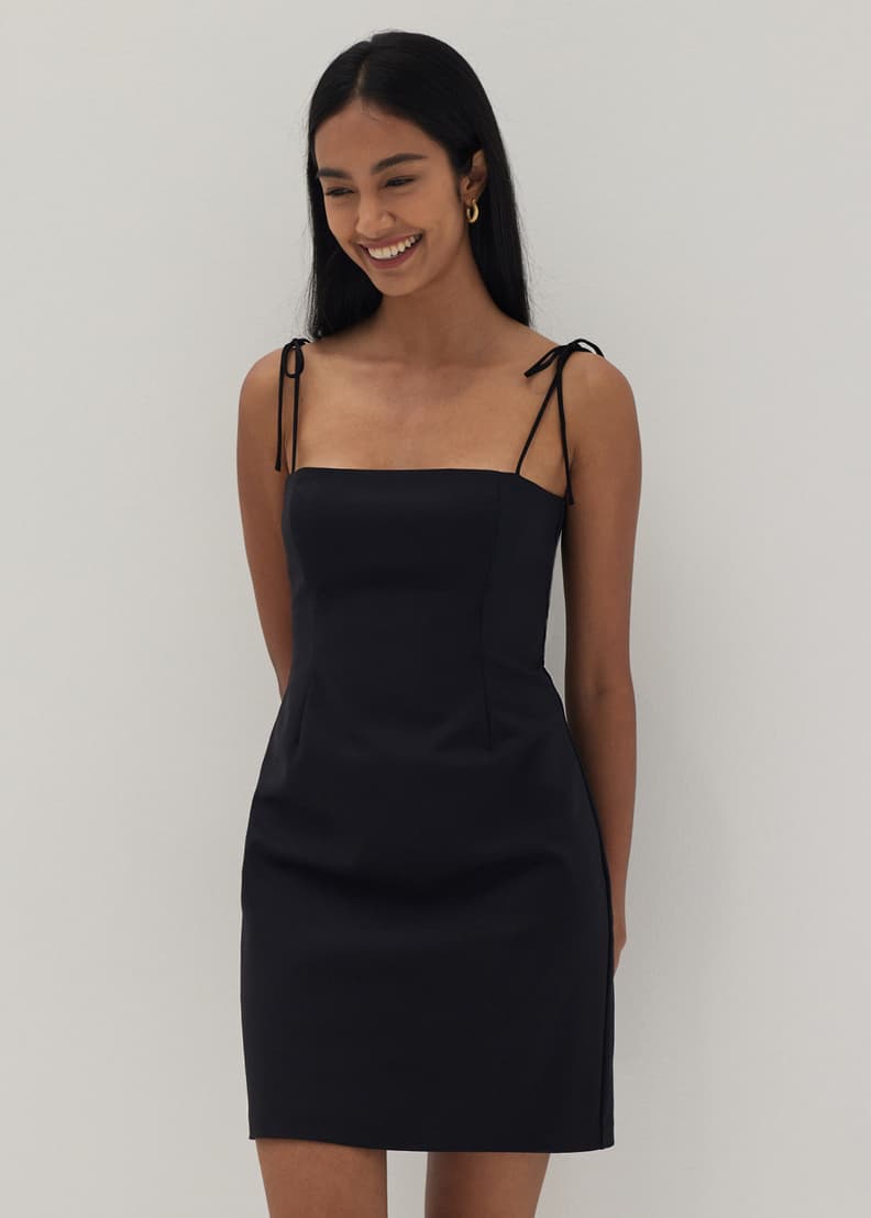 Bodycon straight neck dress online