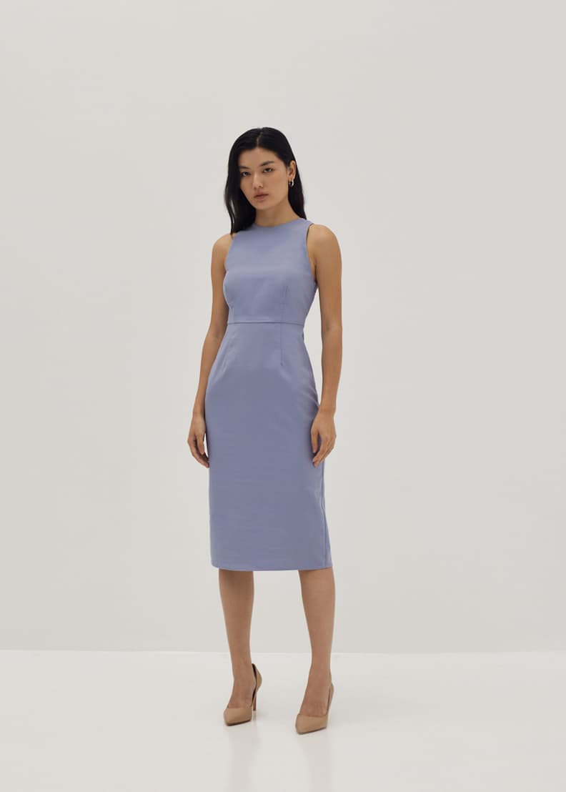 Buy Isla Padded Linen Column Dress Love, Bonito Singapore Shop