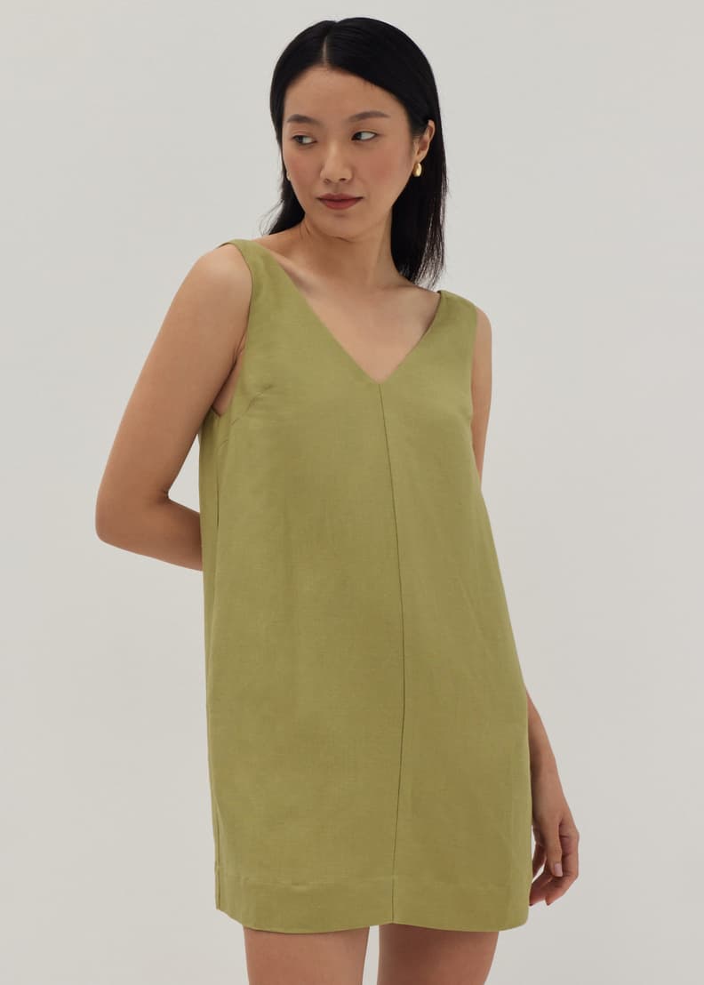 Buy Laureen Linen Shift Dress Love Bonito Singapore Shop