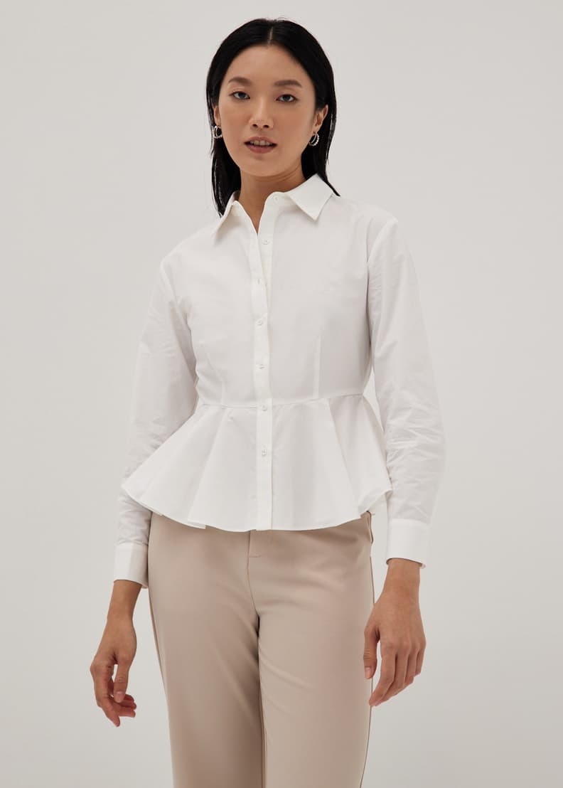 Peplum dress shirt best sale