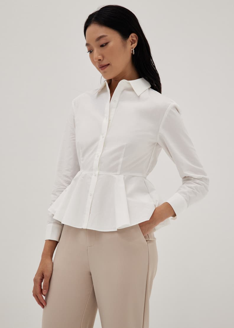 Coraline Peplum Collar Shirt