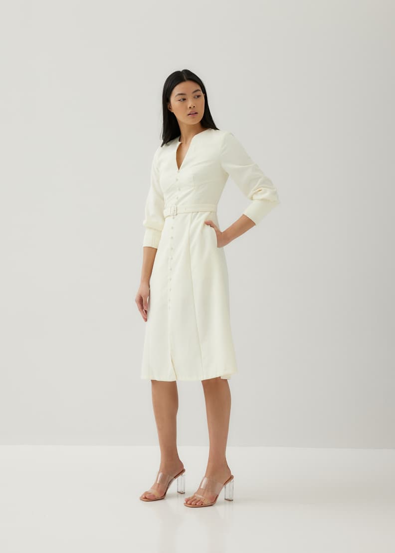 Panel flare cheap dress
